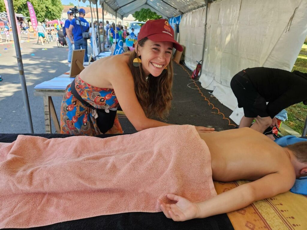 Massage sur un évènement sportif en Bourgogne